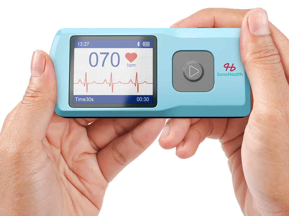 ekg in hands photo